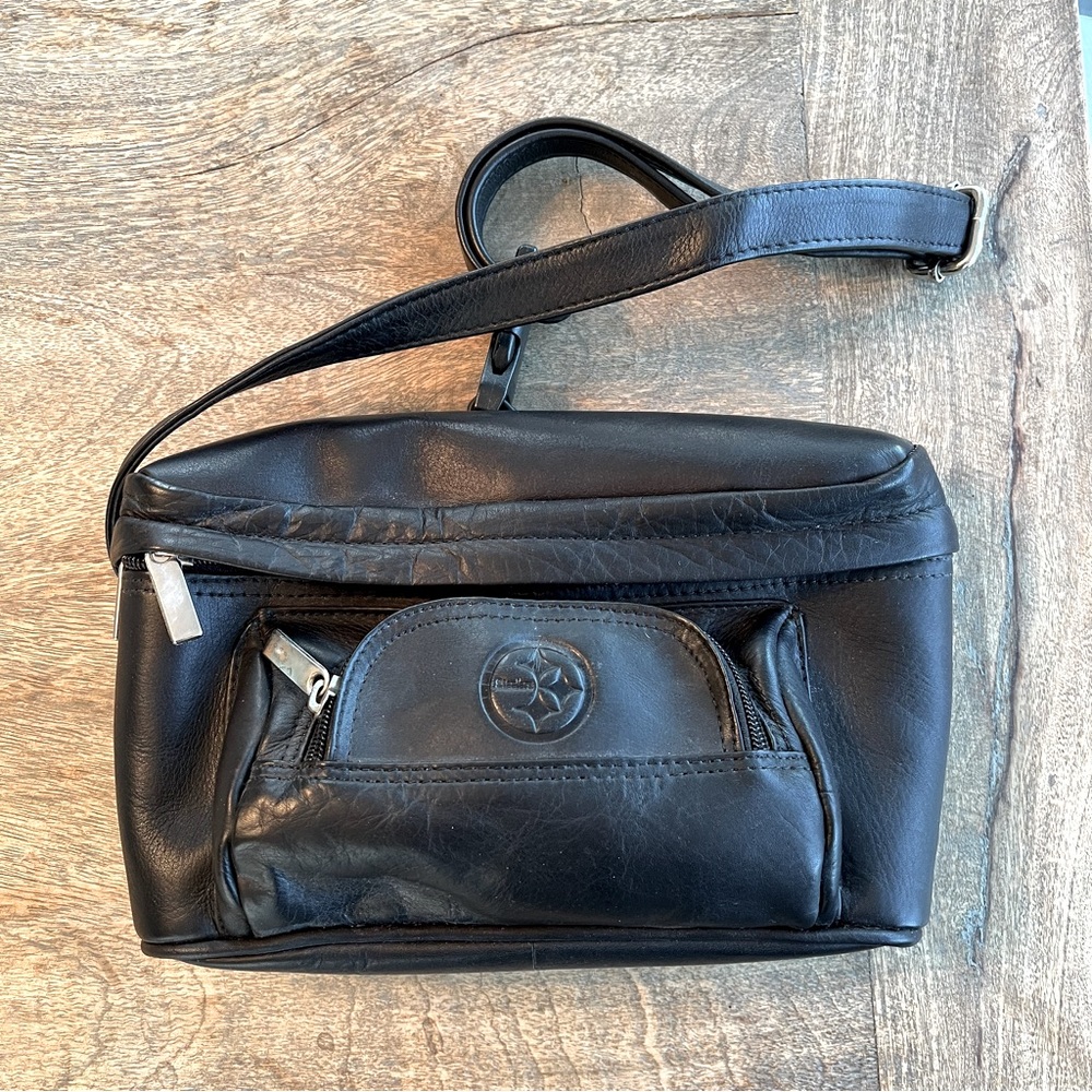Genuine Leather Steelers Belt Bag